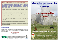 Managing grassland for waxcaps Land managed by grazing
