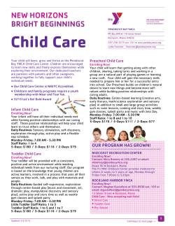 Child Care - Penobscot Bay YMCA