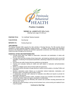 Medical Assistant On-Call - Peninsula Behavioral Health