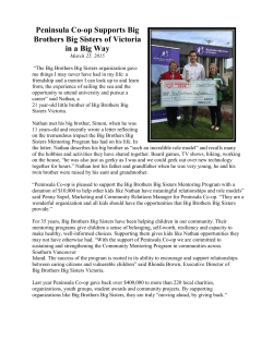 Peninsula Co-op Supports Big Brothers Big Sisters of Victoria in a