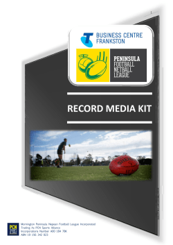 record advertising - Peninsula Football Netball League