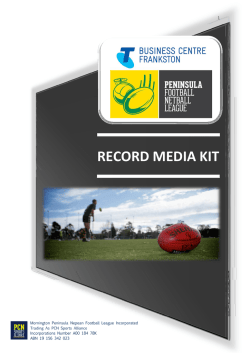 record advertising - Peninsula Football Netball League