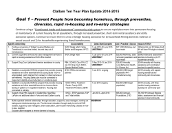 Clallam County Ten Year Plan 2014 update
