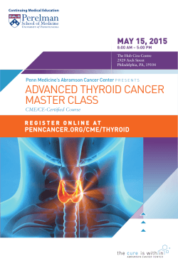 ADVANCED THYROID CANCER MASTER CLASS