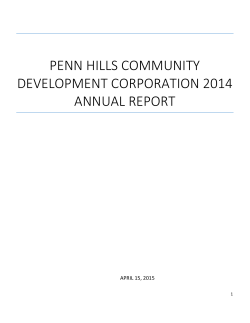 Penn hills community development corporation 2014 annual report