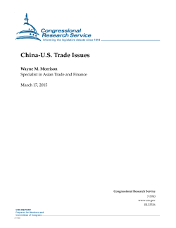 China-U.S. Trade Issues