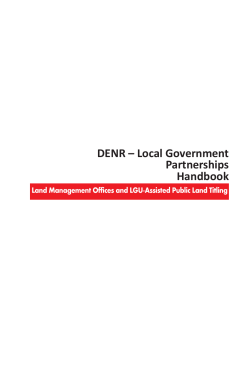DENR â Local Government Partnerships Handbook