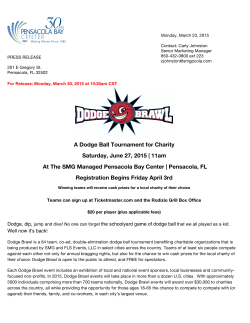 A Dodge Ball Tournament for Charity Saturday, June 27, 2015