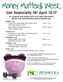 Get financially fit! April 13-17
