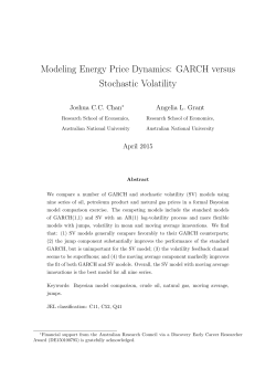 Modeling Energy Price Dynamics: GARCH versus Stochastic Volatility