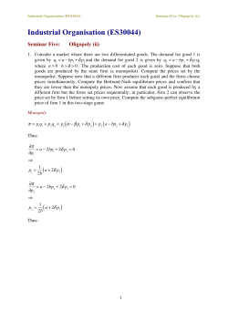 Seminar 5 - Solutions
