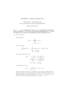 MA40189 - Solution Sheet Five