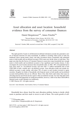 Asset allocation and asset location: household evidence
