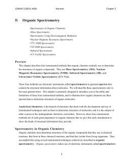 5: Organic Spectrometry