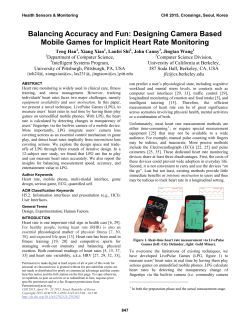 Designing Camera Based Mobile Games for Implicit Heart Rate
