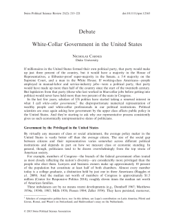 Debate White-Collar Government in the United States