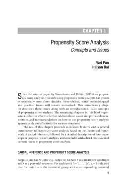 Chapter 1 - Propensity Score Analysis: Concepts and Issues
