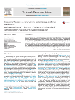 A framework for maturing in agile software development