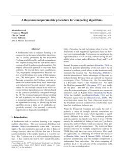 A Bayesian nonparametric procedure for comparing algorithms