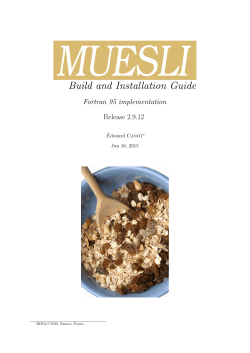 MUESLI Installation Guide