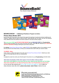 Bounce Back Picture Story Books 2015