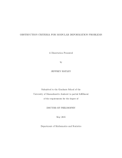 thesis - Department of Mathematics & Statistics