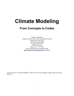 Climate Modeling - Oregon State University