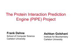 The Protein Interaction Prediction Engine (PIPE)