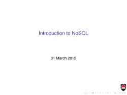 Introduction to NoSQL