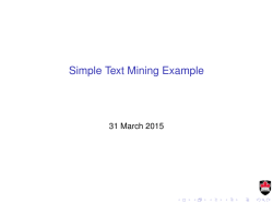 Simple Text Mining Example
