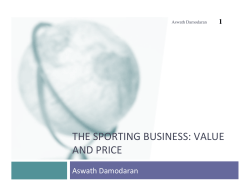 THE SPORTING BUSINESS: VALUE AND PRICE