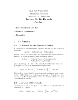 Existence and Uniqueness Theorem /Ito Formula
