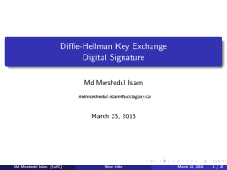 Diffie-Hellman Key Exchange Digital Signature