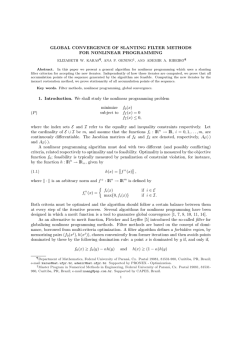 GLOBAL CONVERGENCE OF SLANTING FILTER METHODS FOR