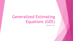 Generalized Estimating Equations (GEE)