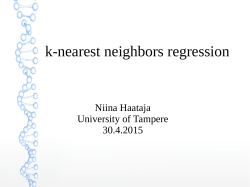 k-nearest neighbors regression