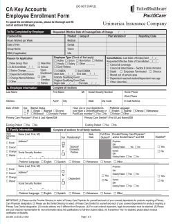 UHC Enrollment Form