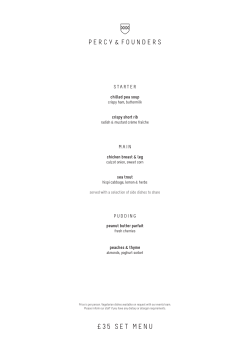 P&F - Set Menus - From 4th June 2015.indd