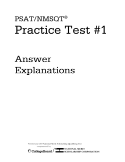 Answer Explanations - Perfect Score Project