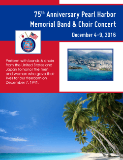 75th Anniversary Pearl Harbor Memorial Band