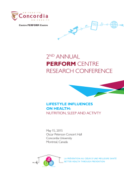 2ND ANNUAL PERFORM CENTRE RESEARCH CONFERENCE