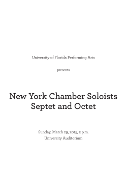 New York Chamber Soloists Septet and Octet