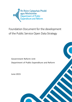Foundation Document - Department of Public Expenditure and Reform