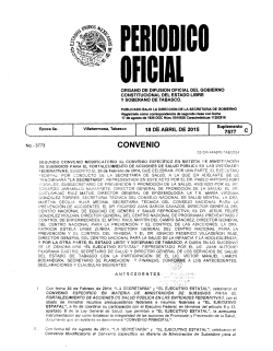 CONVENIO - Gobierno del Estado de Tabasco