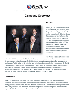 3-27-15, PRESS KIT - Company Overview