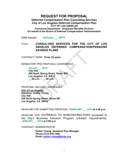 REQUEST FOR PROPOSAL (RFP) - City of Los Angeles Personnel