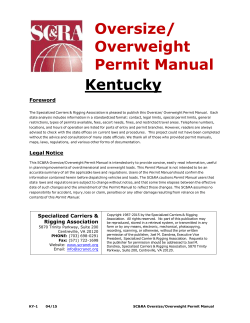 Kentucky Oversize/ Overweight Permit Manual