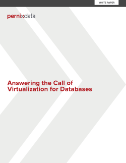 Answering the Call of Virtualization for Databases