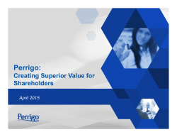 Creating Superior Value for Shareholders