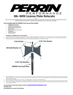 08+ WRX License Plate Relocate